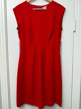 Fossil Vintage Inspired Sheath Dress in Tomato Red Size 8